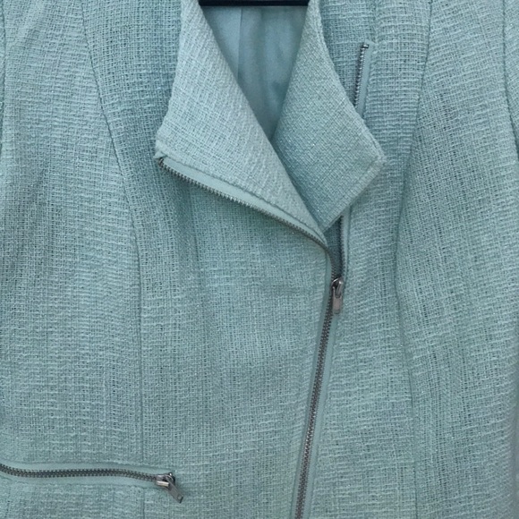 Mint tweed moto blazer XS 0 2 - Picture 3 of 3